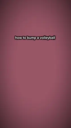 bump a volleyball 