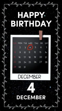 HBD 4 DECEMBER NEW