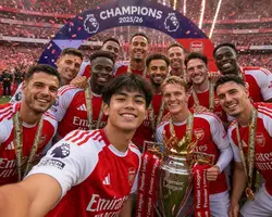 photo with Arsenal.