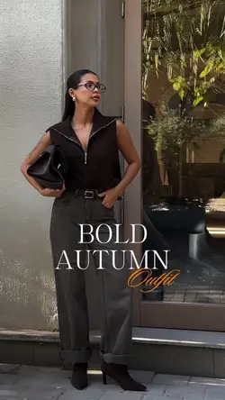Bold autumn outfi