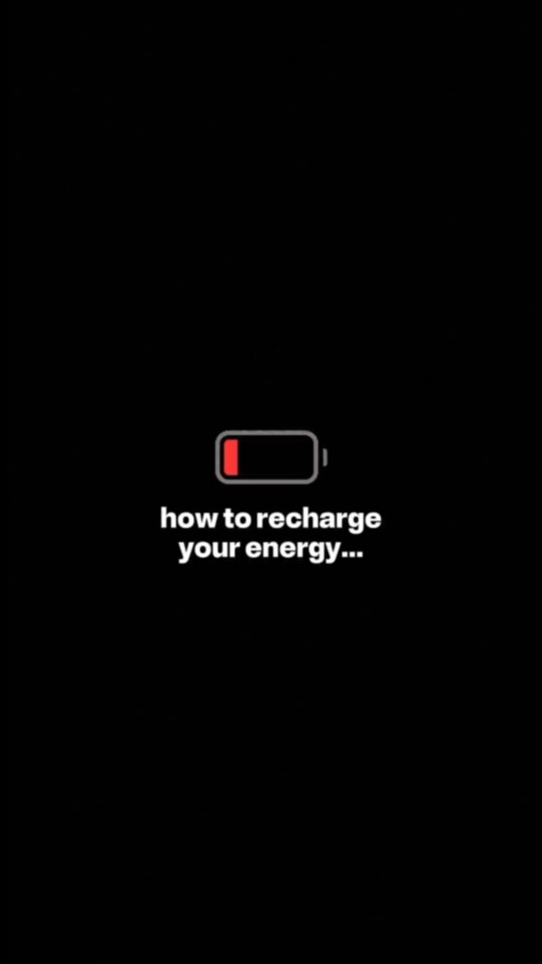 Recharge your energy