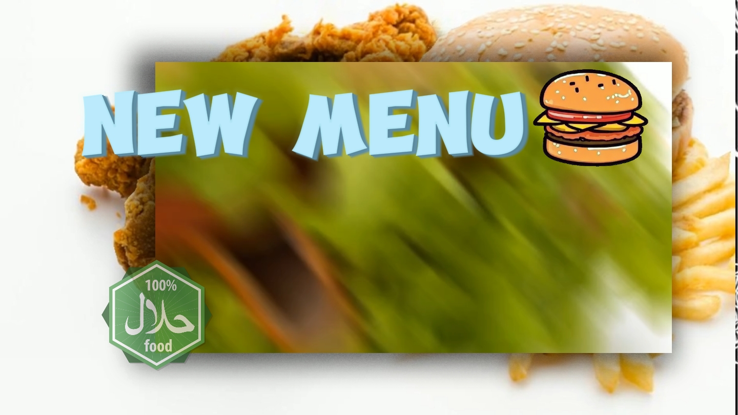 Modelo de comida de menu