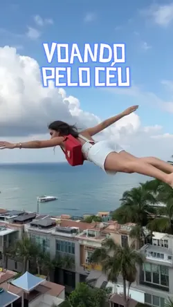 Voando pelo céu 