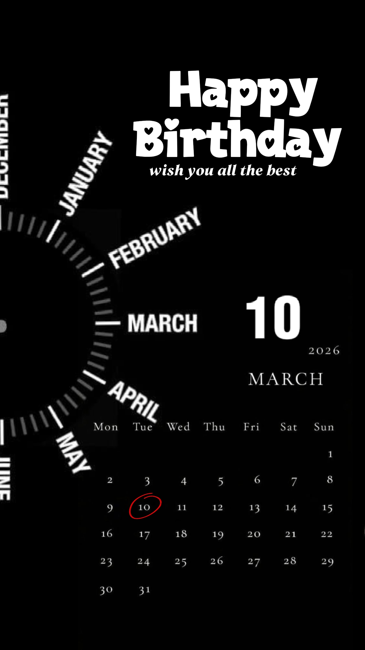 FELIZ CUMPLEAÑOS 10 DE MARZO 