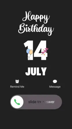 Birthday 14 July