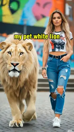 my pet white lion