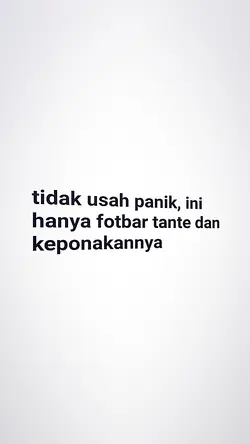 TIDAK USAH PANIK INI