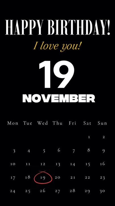 Anniversaire 19 novembre