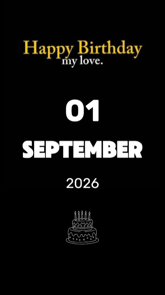 HBD LOVE 1 SEPTEMBER