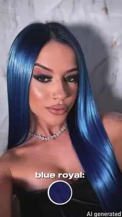 efeito cabelo azul