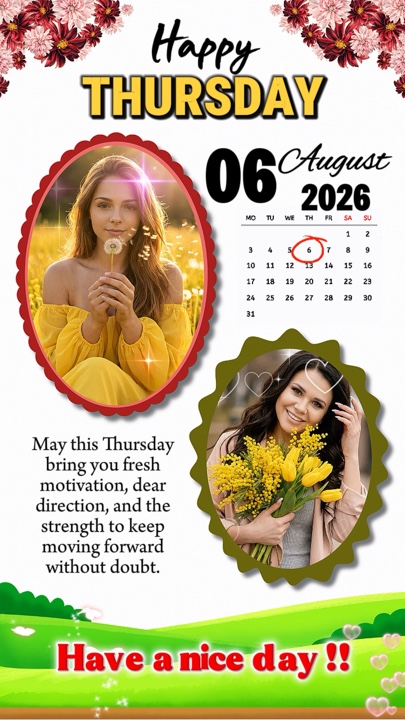 Thursday 6 Augus