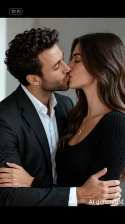 Casal se beijando IA