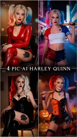 4 pic harley quinn 