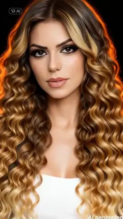 Curly blonde hair