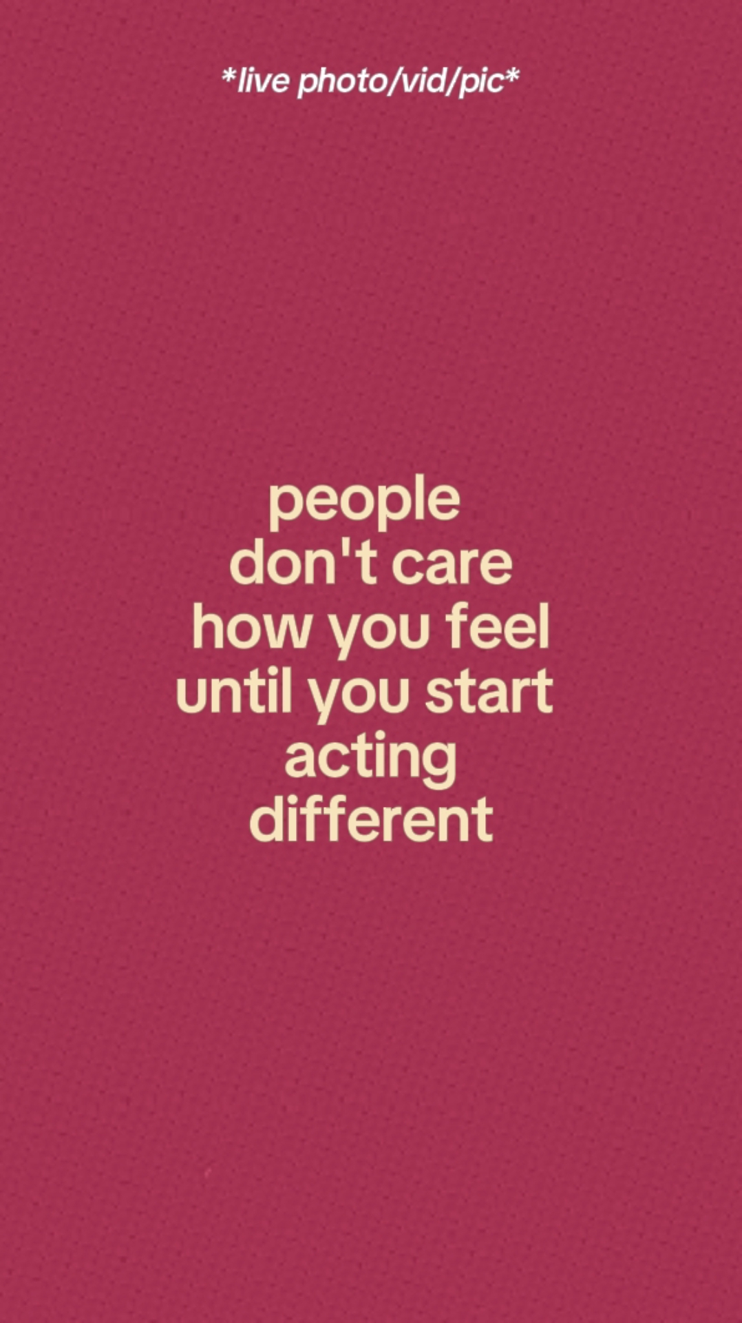 Acting Different. 