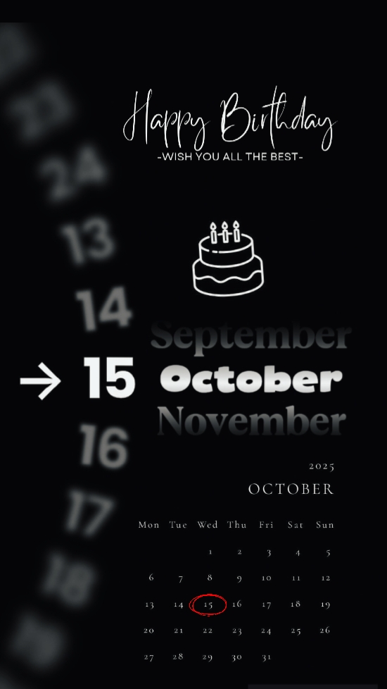 hbd 15 October 