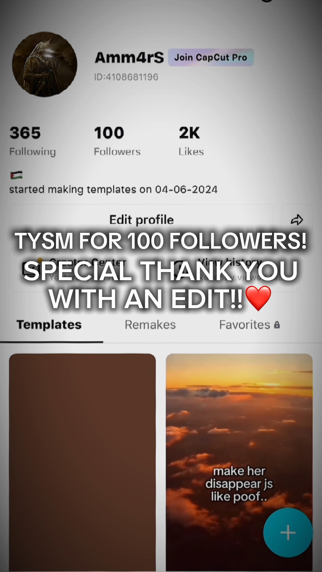 100 FOLLOWERS EDIT!
