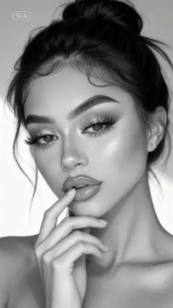 black white close up
