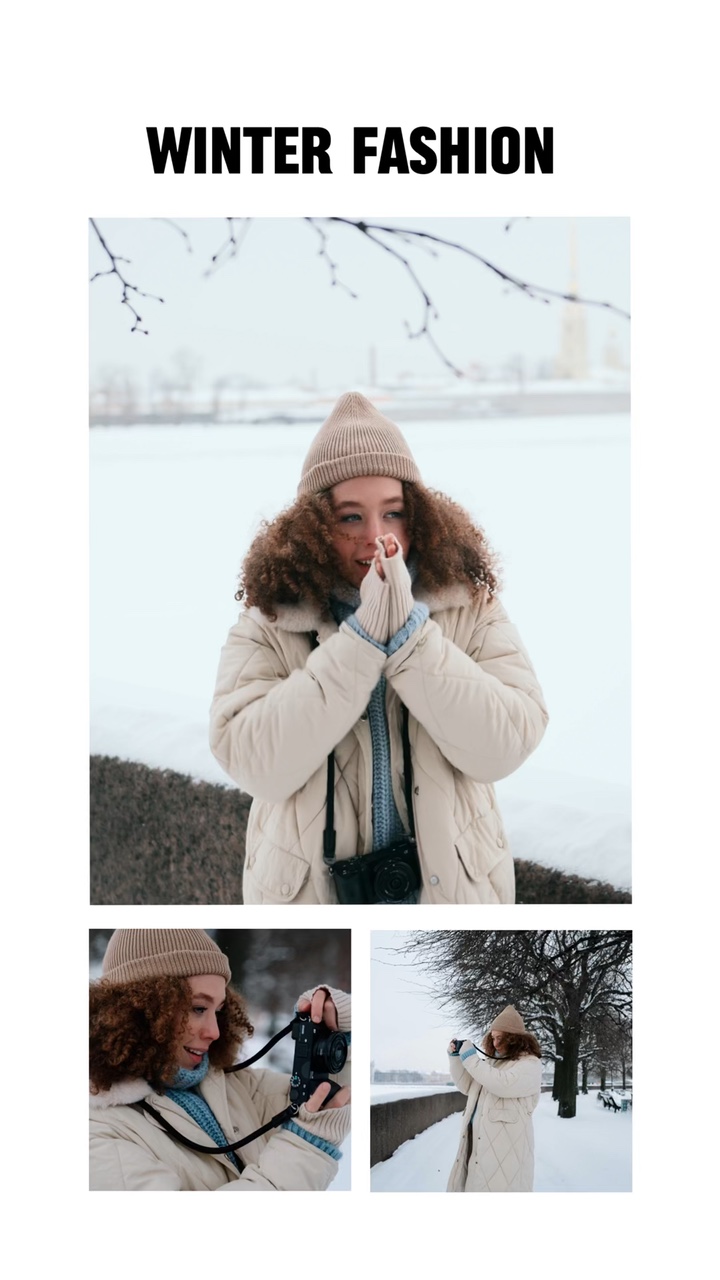 Collection d'hiver Vêtements Affichage des produits Style TikTok