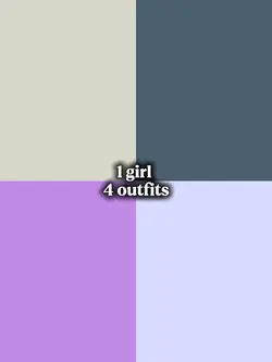 1 girl 4  outfits 