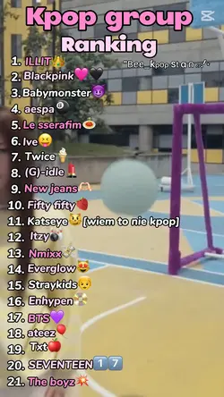 Kpop ranking!!!🍡