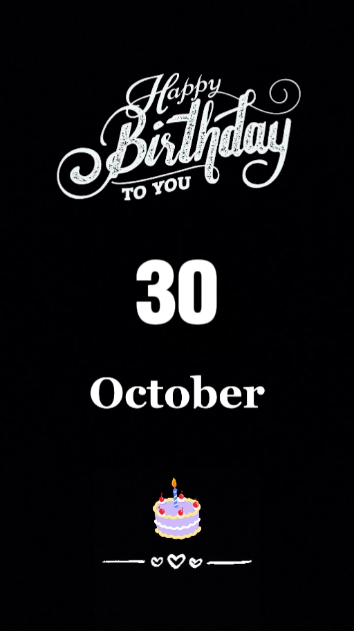 birthday 30 October