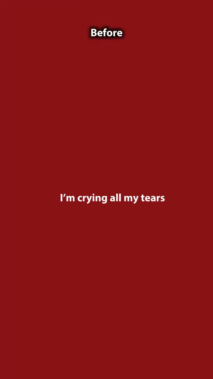 Crying all tears 