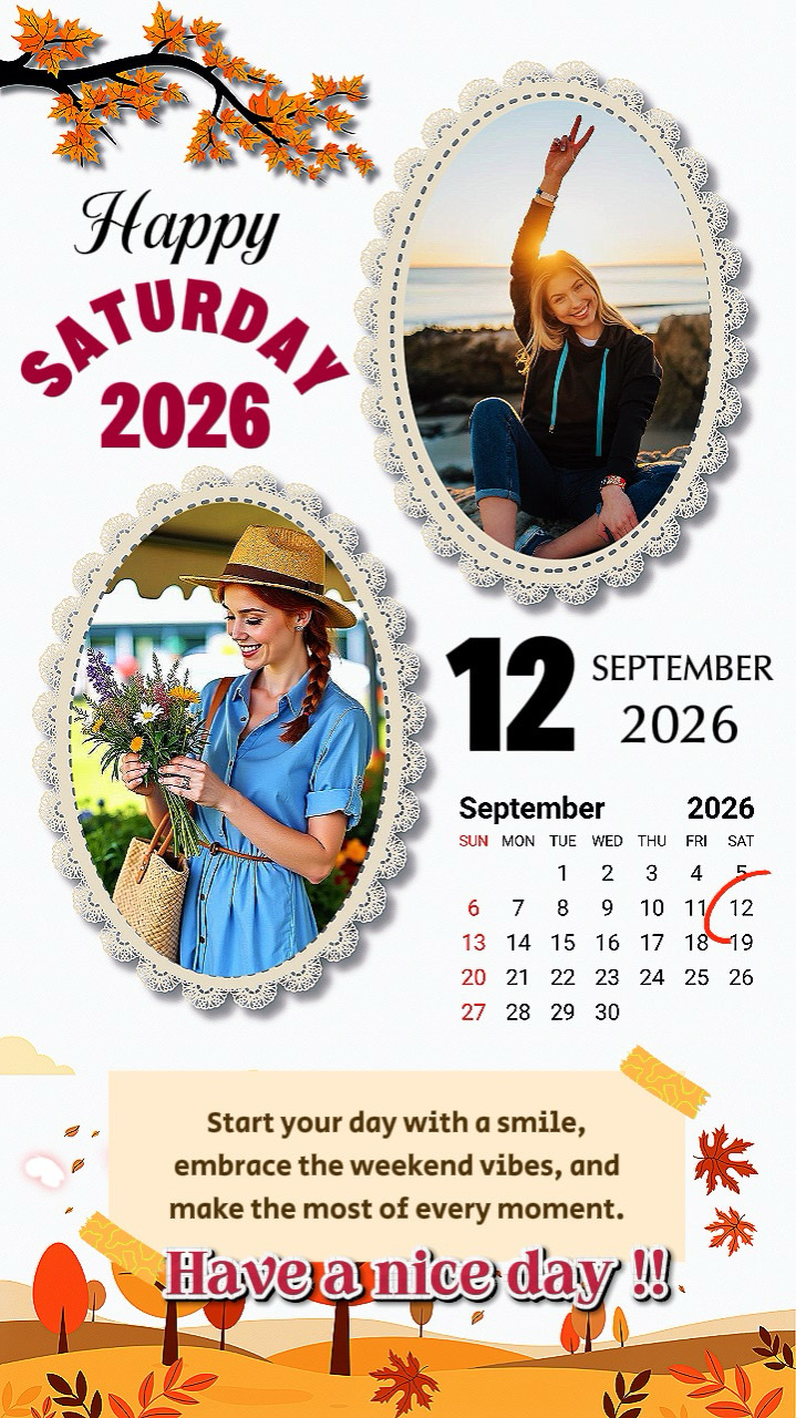 Saturday 12 Sep 2026