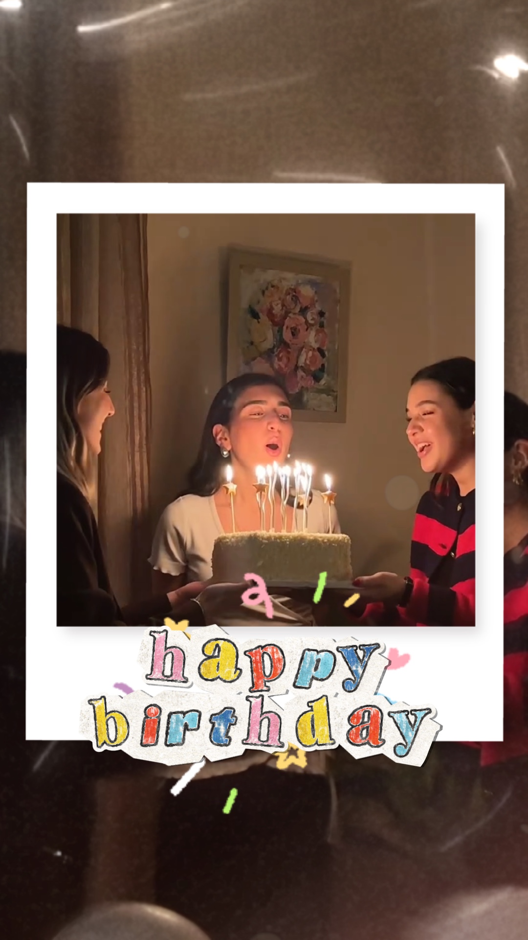 Happy birthday frame