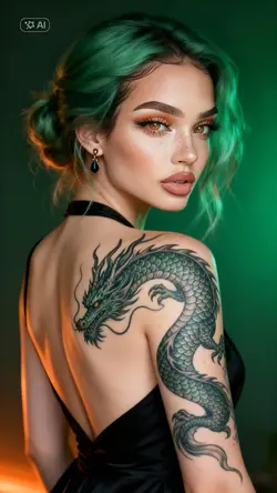 woman in tattoo u
