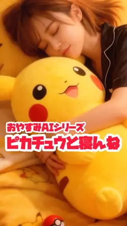 ピカチュウと寝んねAI✨