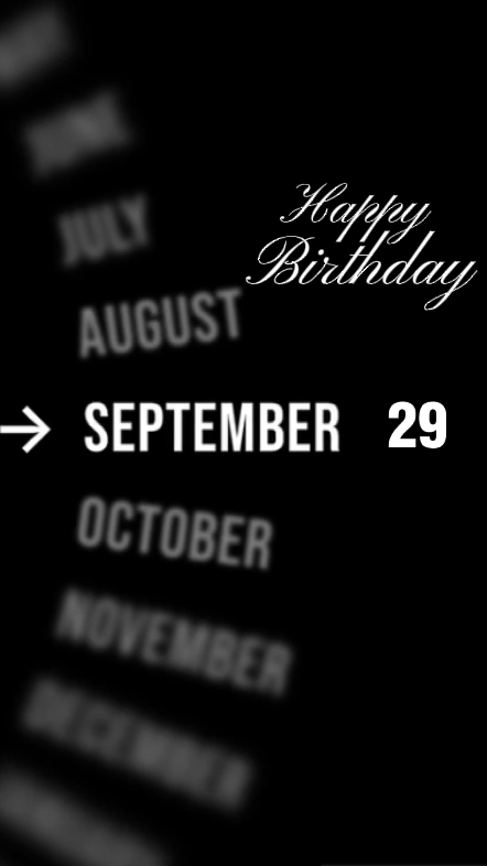 HBD 29 SEPTEMBER
