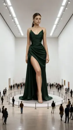 AI statue exhibition