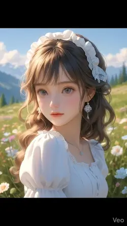 草原上的小女孩