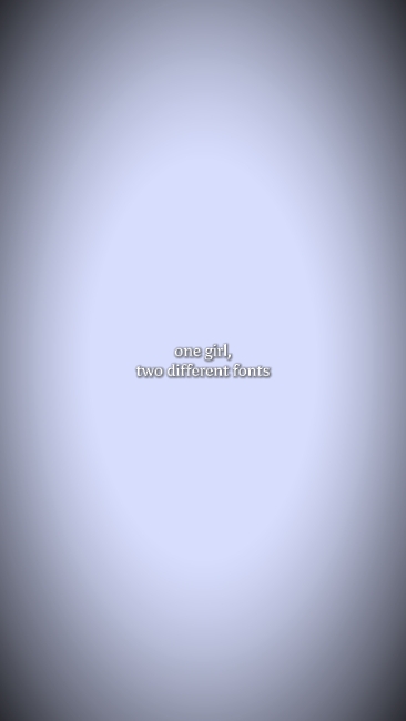 1girl2differentfonts