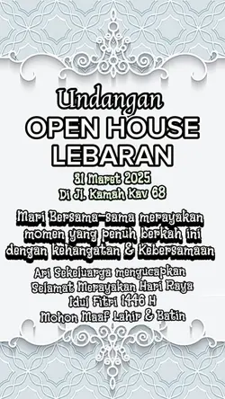 undangan Open house 