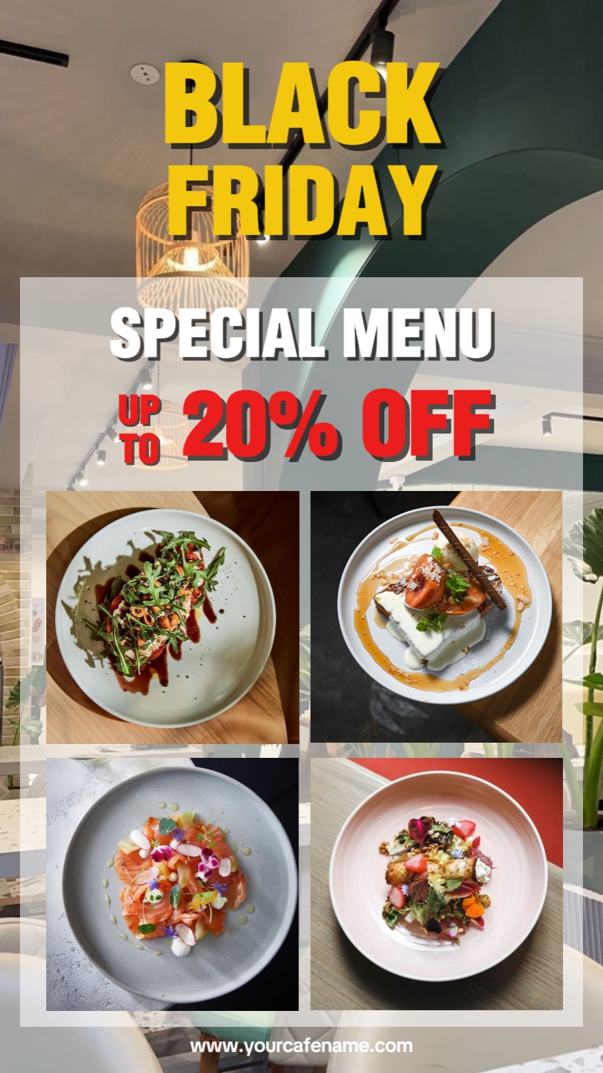 Menú especial de comida