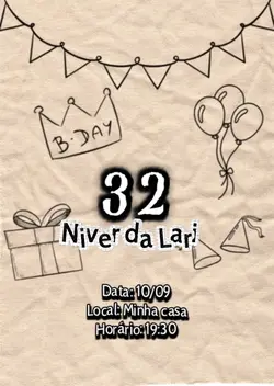 Convite aniversário