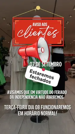 Aviso de feriado