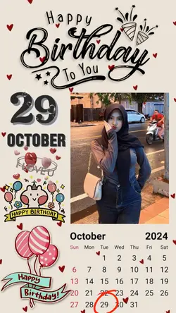 29 Oktober Brithday 
