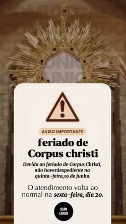Aviso de feriado 