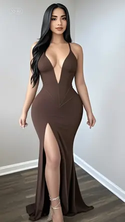 brown dress 