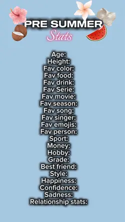 Pre summer stats