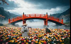 天昇の橋の上で
