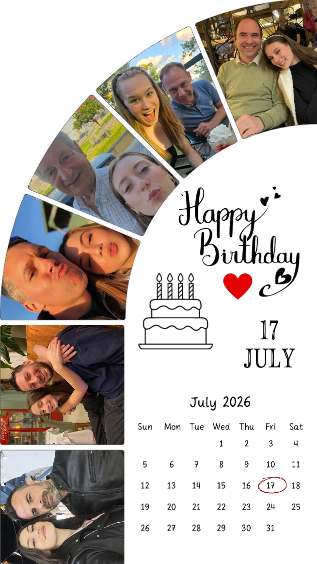 Aniversário pai 17 de julho