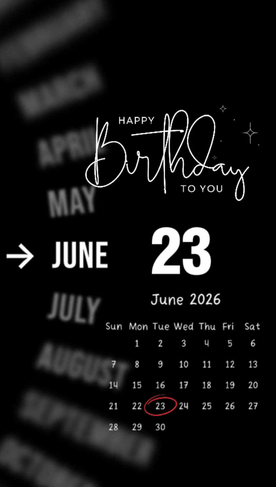 BIRTHDAY 23 JUNE