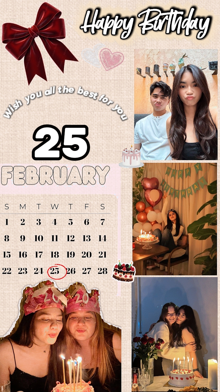 Feliz cumpleaños 25 de febrero 