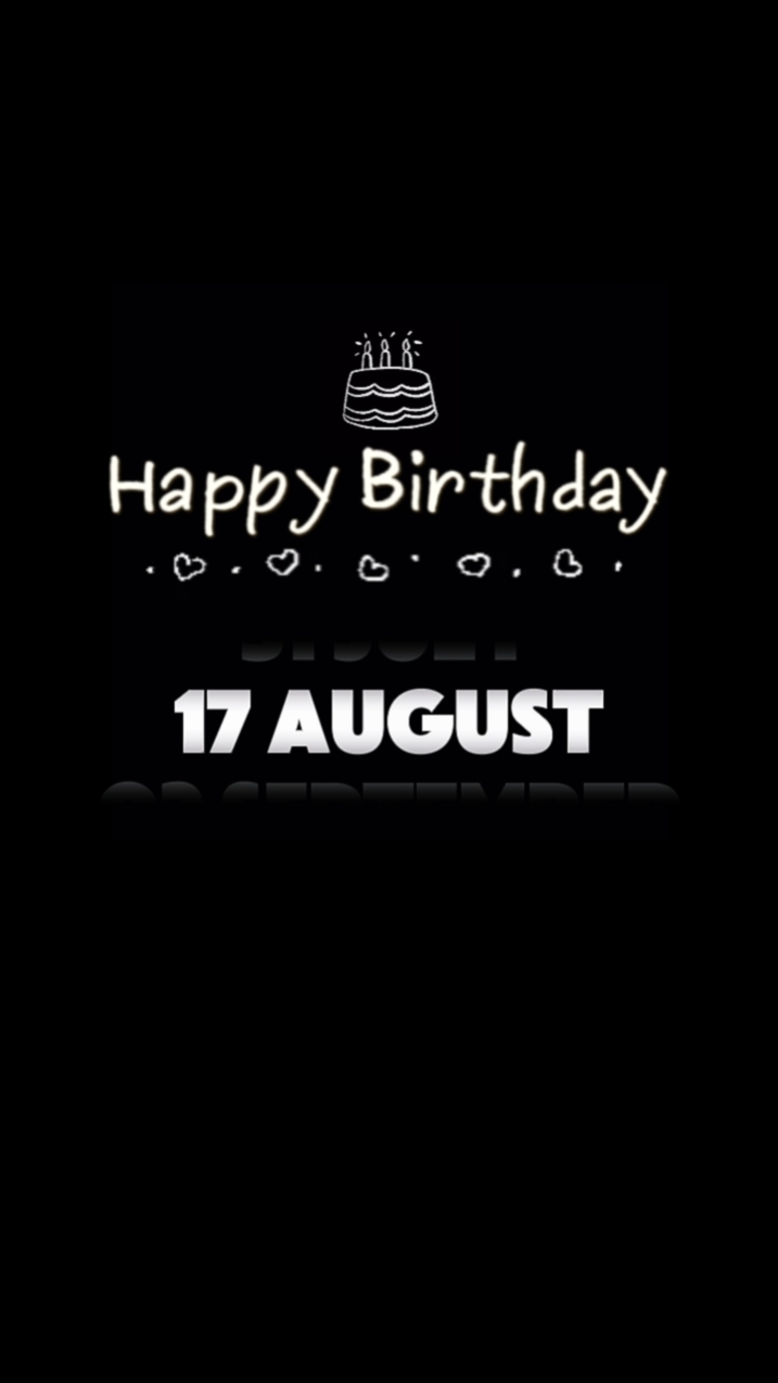 BIRTHDAY 17 AUGUST 