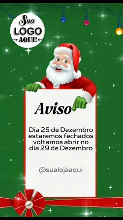 aviso loja fechada 