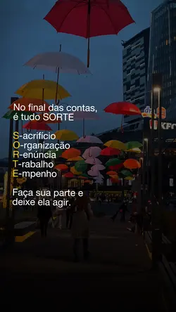Não é sorte